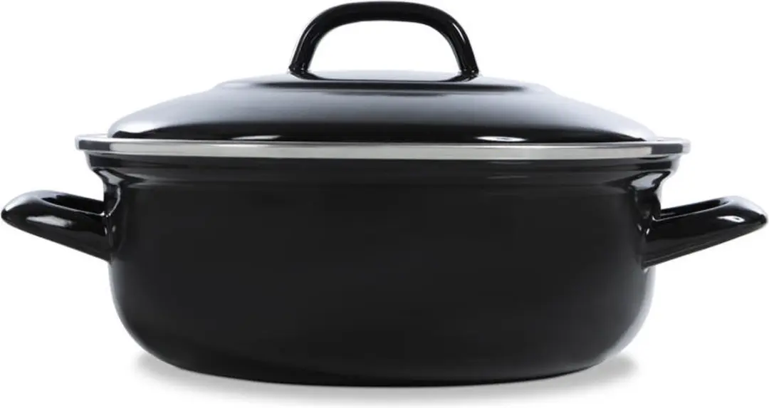 BK Fortalit Emaille Braadpan 22cm - 2L - Zwart/Blauw