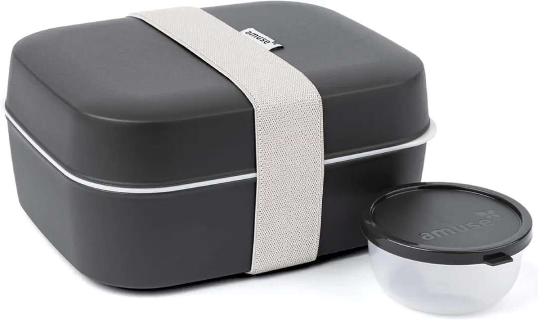 Amuse Bento Lunchbox 3-in-1 Charcoal