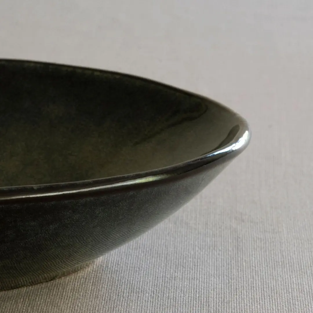 Dutch Rose Organic Diepe Bord Groen Ø23,5cm - Stoneware