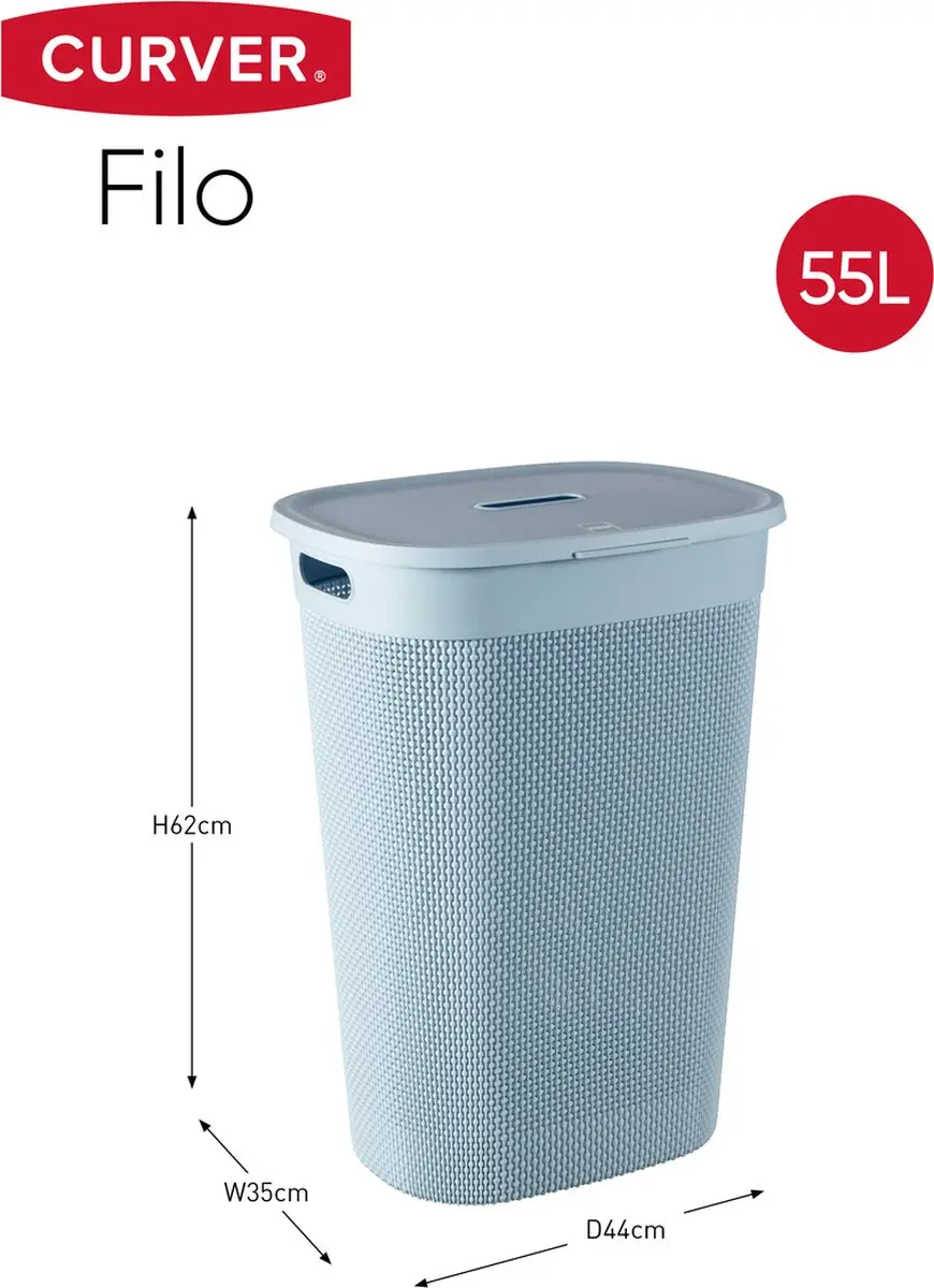 Curver Filo Wasmand 55L - Blauw