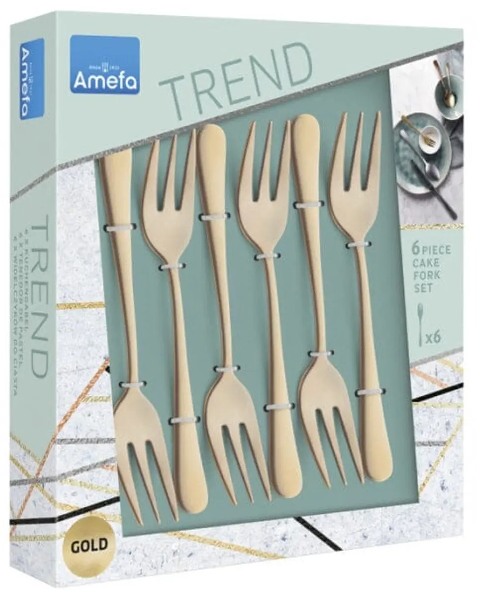 Amefa Austin Vintage Goud PVD Taartvorkjes - 6 Stuks - afbeelding 6 van 6