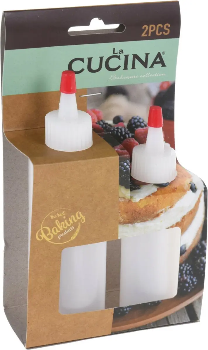 La Cucina Poffertjes Knijpflessen - 6 Stuks 60ml/120ml