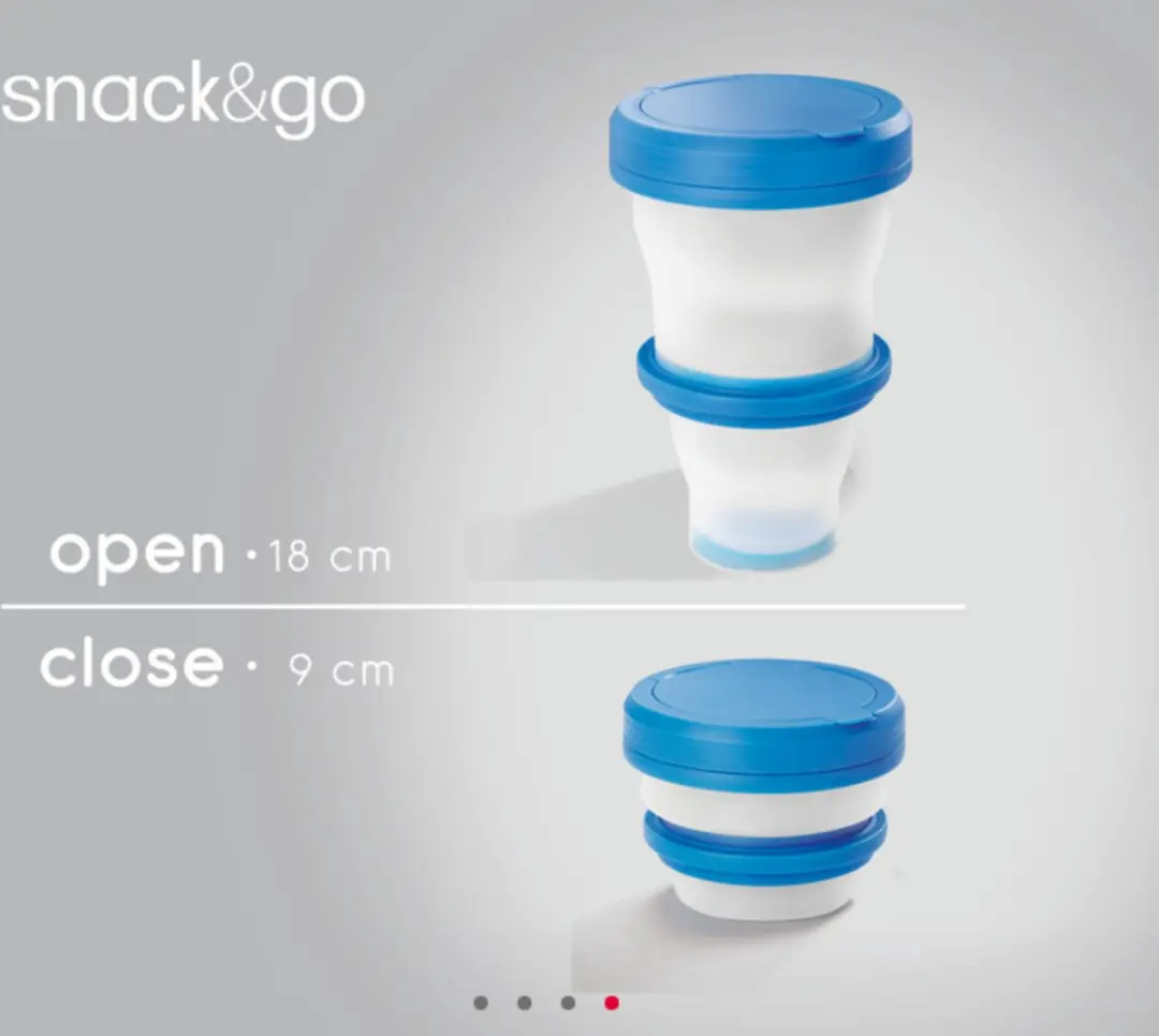 Metaltex Snack&Go 3in1 Draagbare Lunchbox - 450ml Blauw