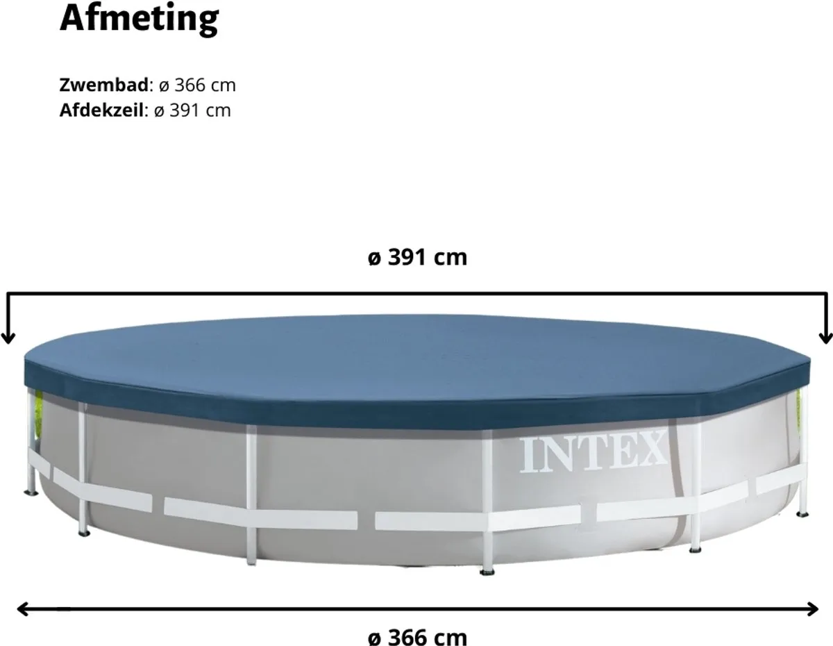 Intex Zwembad Afdekzeil Ø391cm - Donkerblauw