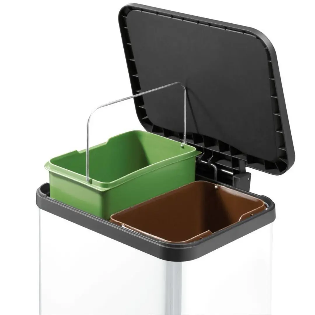Hailo Öko Duo Plus Prullenbak 2x18L - Wit
