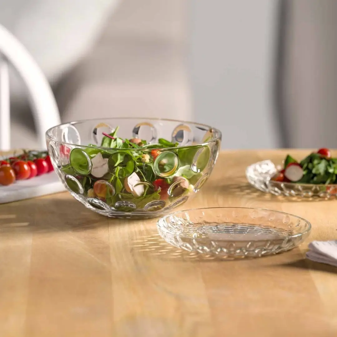 Leonardo CUCINA OPTIC Bord 18cm - Transparant - 4 Stuks