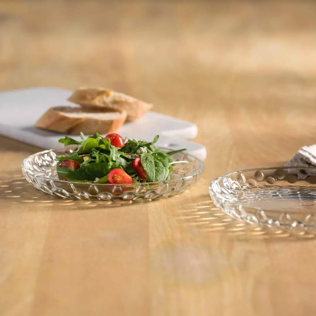 Leonardo CUCINA OPTIC Bord 18cm - Transparant - 4 Stuks