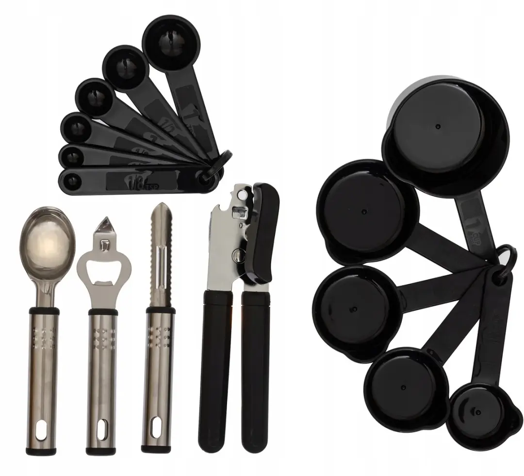 BK MAX Serie Keukenset 25-delig - Zwart - Nylon/RVS