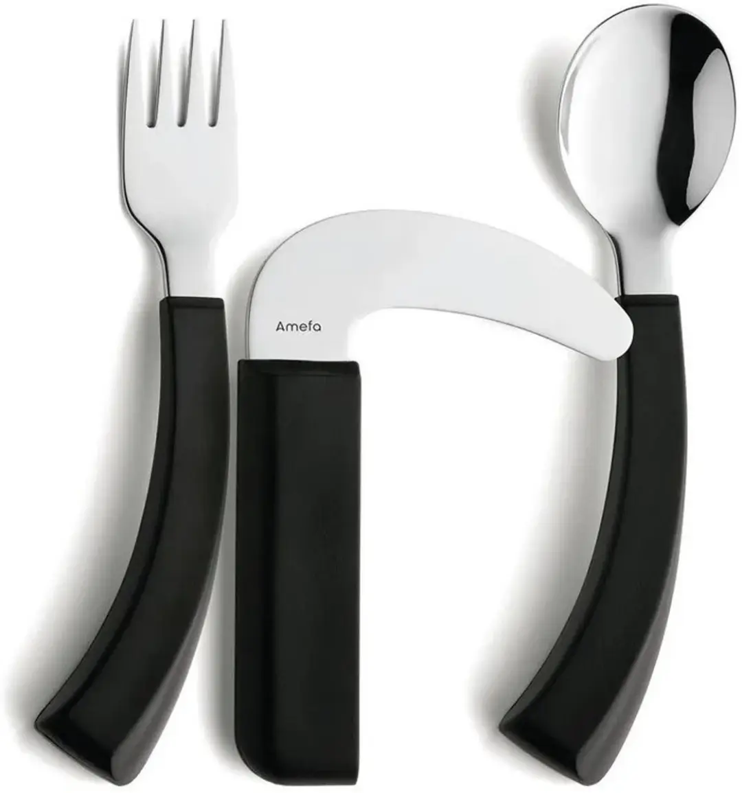 Amefa NC36060 Mes Gehoekt 90gr - Zwart