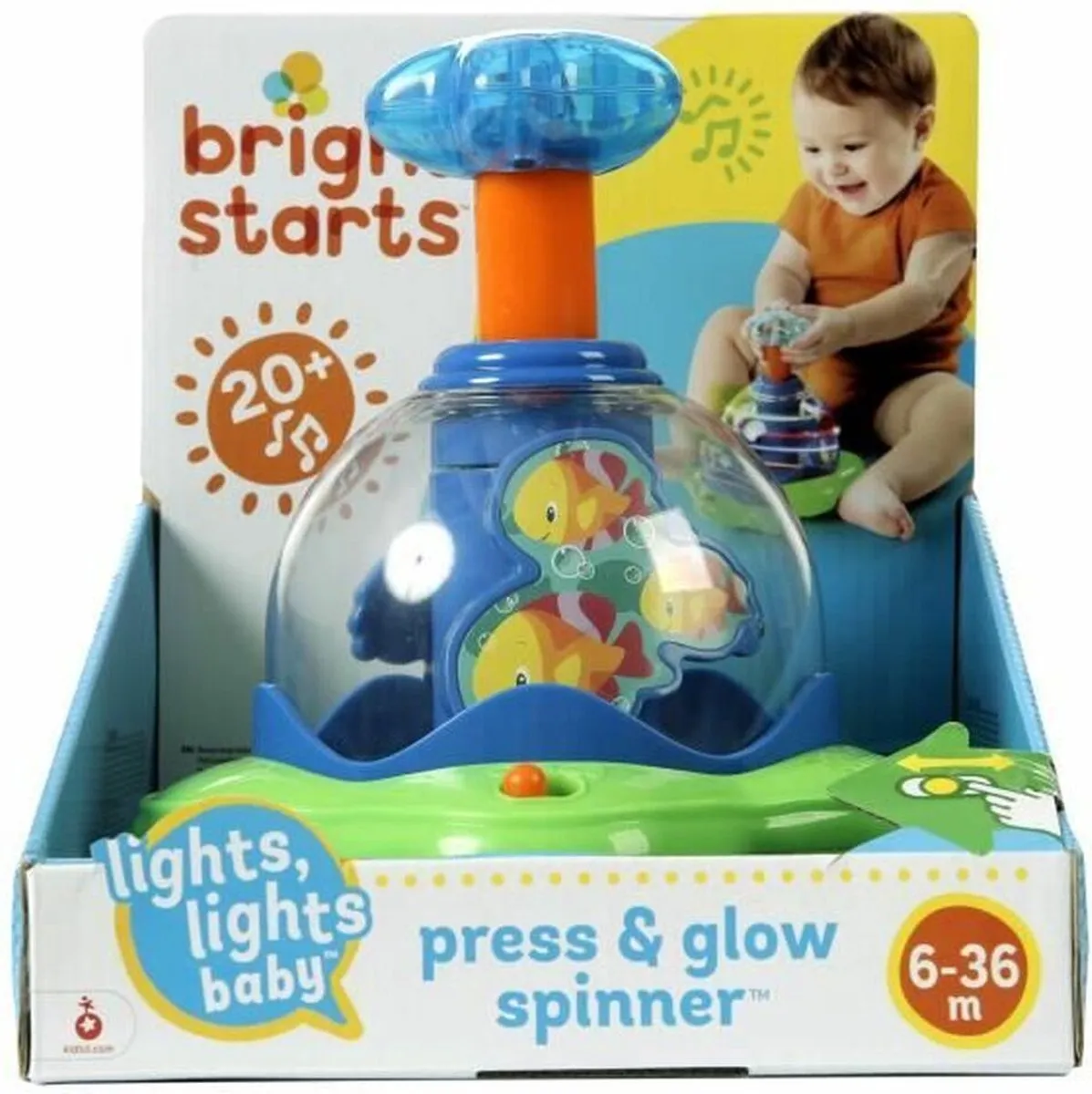 Bright Starts Press & Glow Spinner Interactief Speelgoed