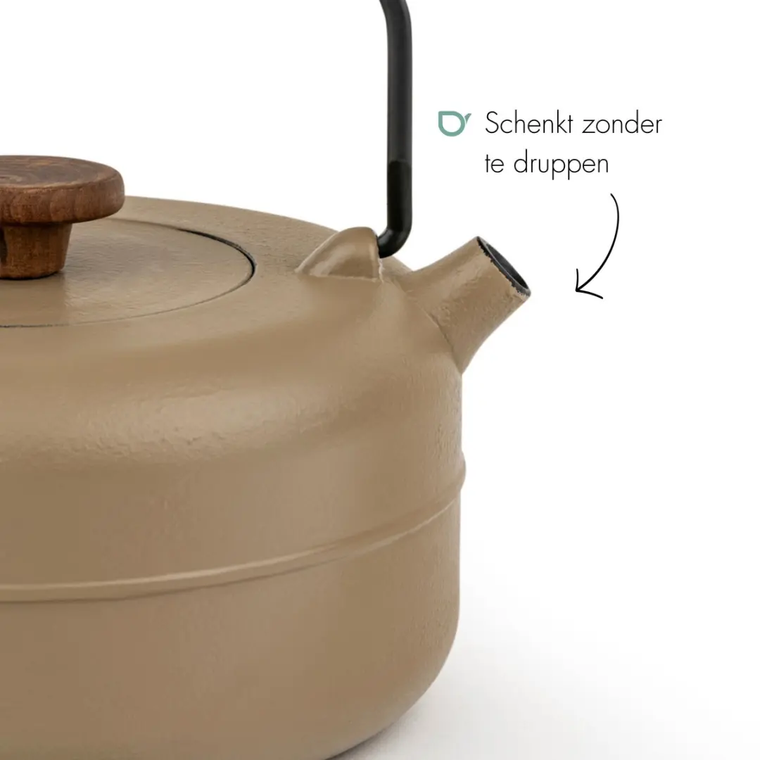Bredemeijer Theepot Henan Gietijzer 0,75L - Beige