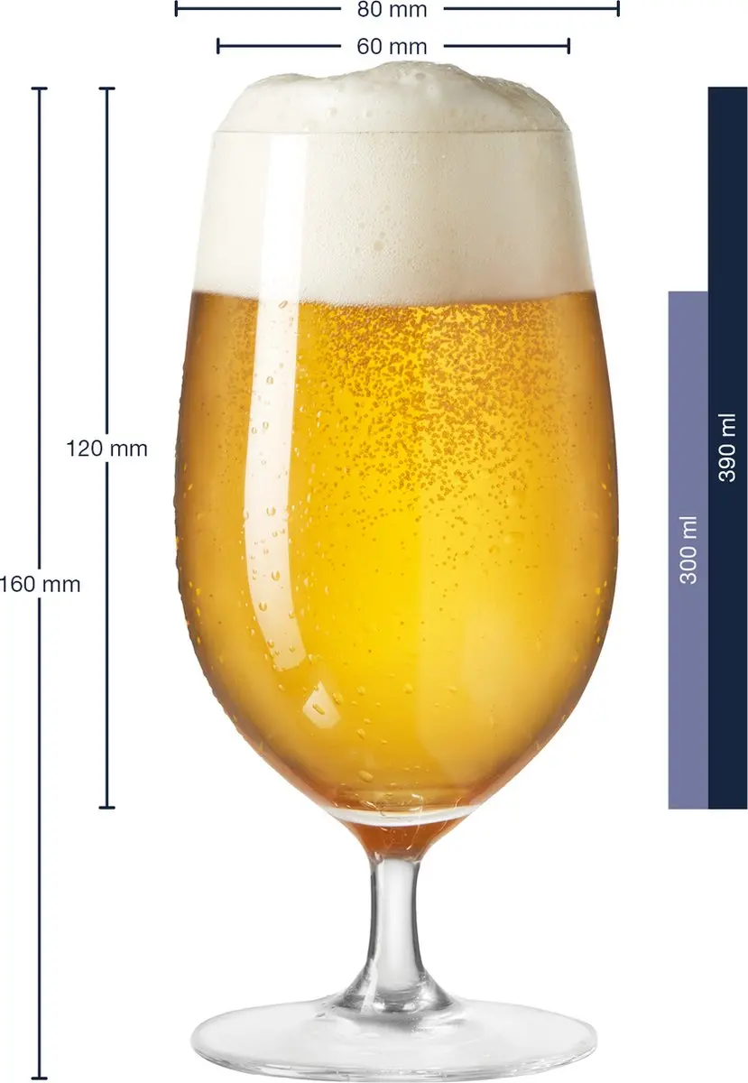 Leonardo Ciao+ Bierglas 390ml - Set van 6 - afbeelding 6 van 6
