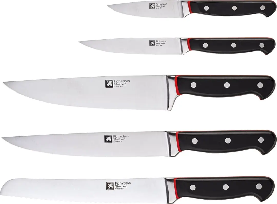 Richardson Sheffield Velocity R123BFK513K20 Messenset - 5-delig - Zwart/Rood/Zilver
