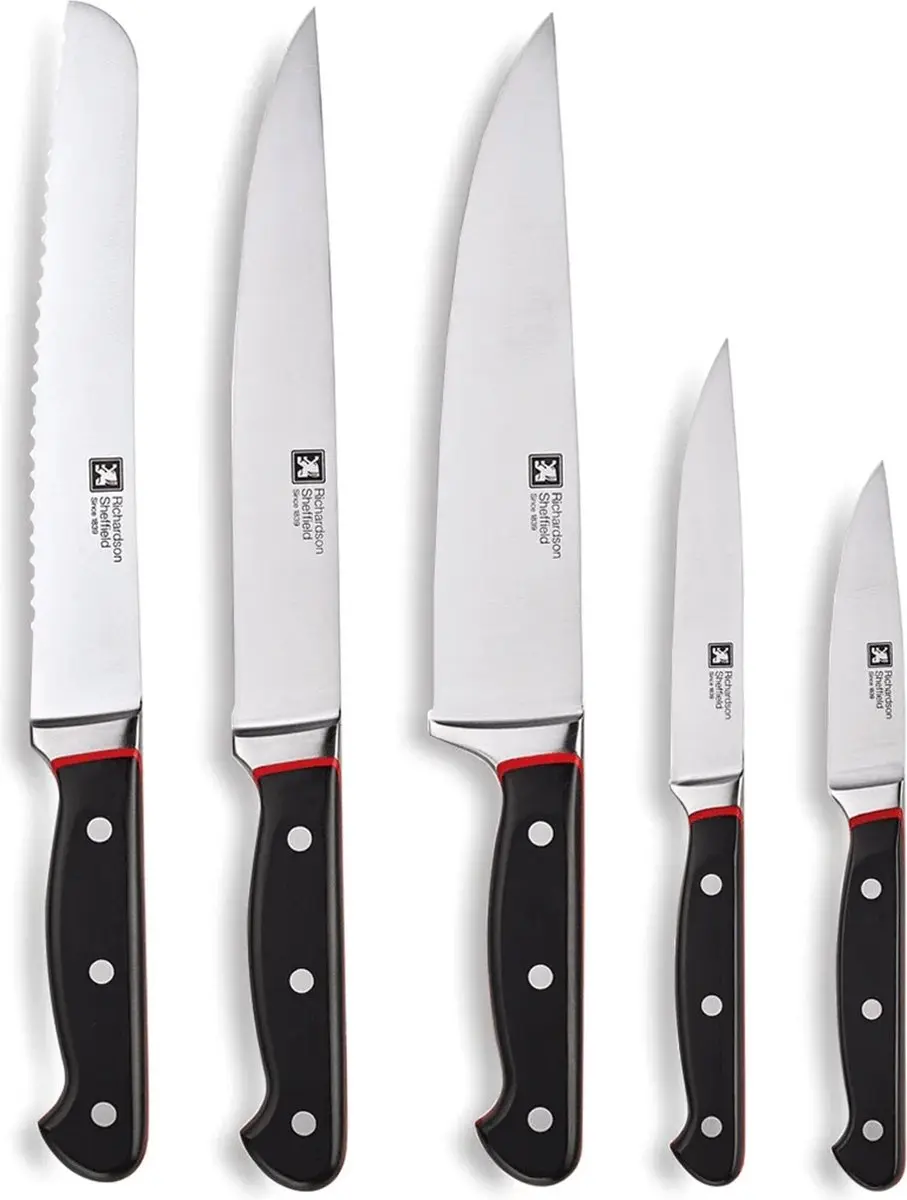 Richardson Sheffield Velocity R123BFK513K20 Messenset - 5-delig - Zwart/Rood/Zilver