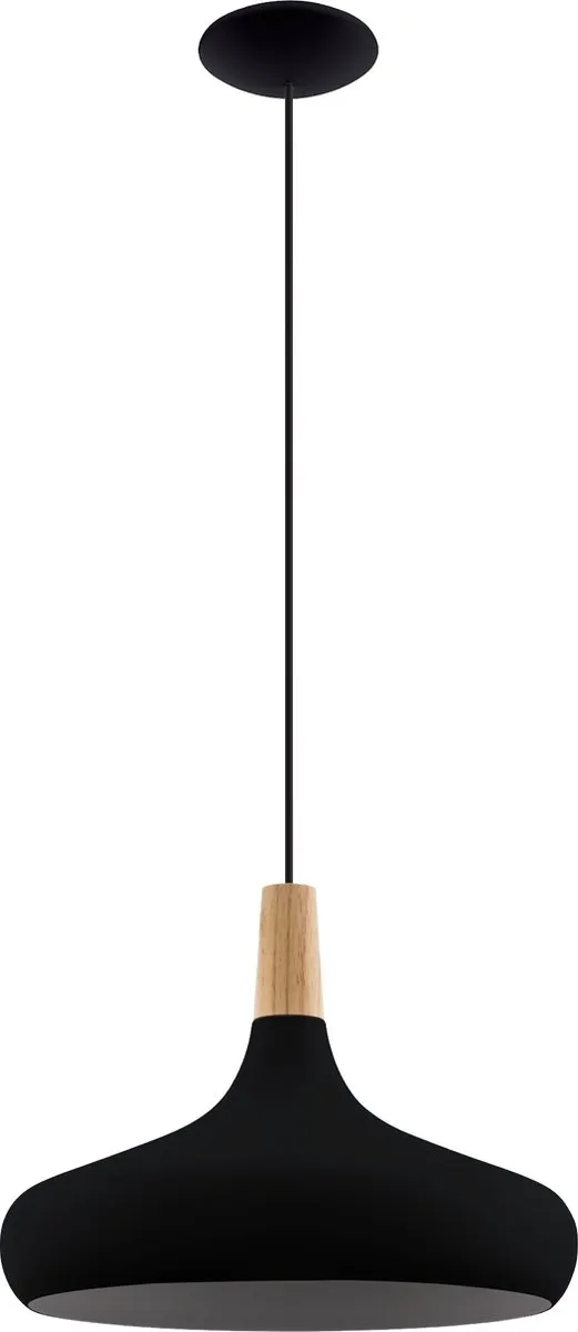 Eglo Sabinar Hanglamp E27 - Ø40cm - Zwart/Bruin