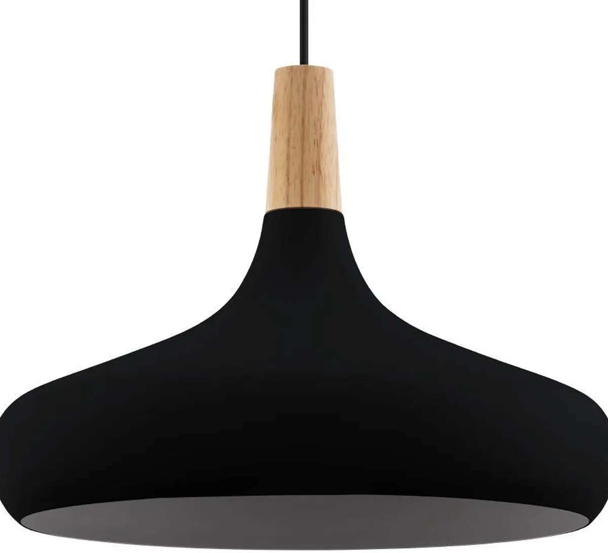 Eglo Sabinar Hanglamp E27 - Ø40cm - Zwart/Bruin