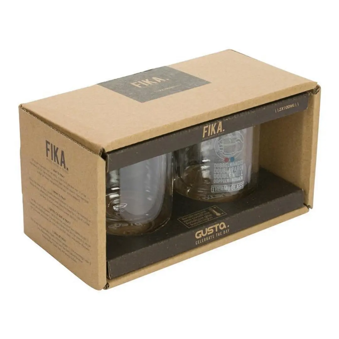 Gusta FIKA Borosilicaat Glas Mok 60ml - Transparant