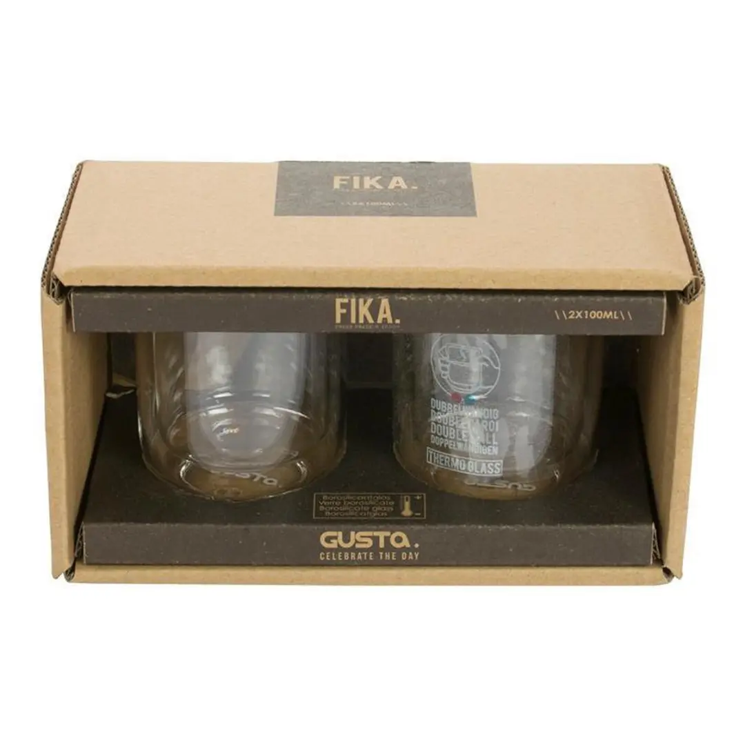 Gusta FIKA Borosilicaat Glas Mok 60ml - Transparant