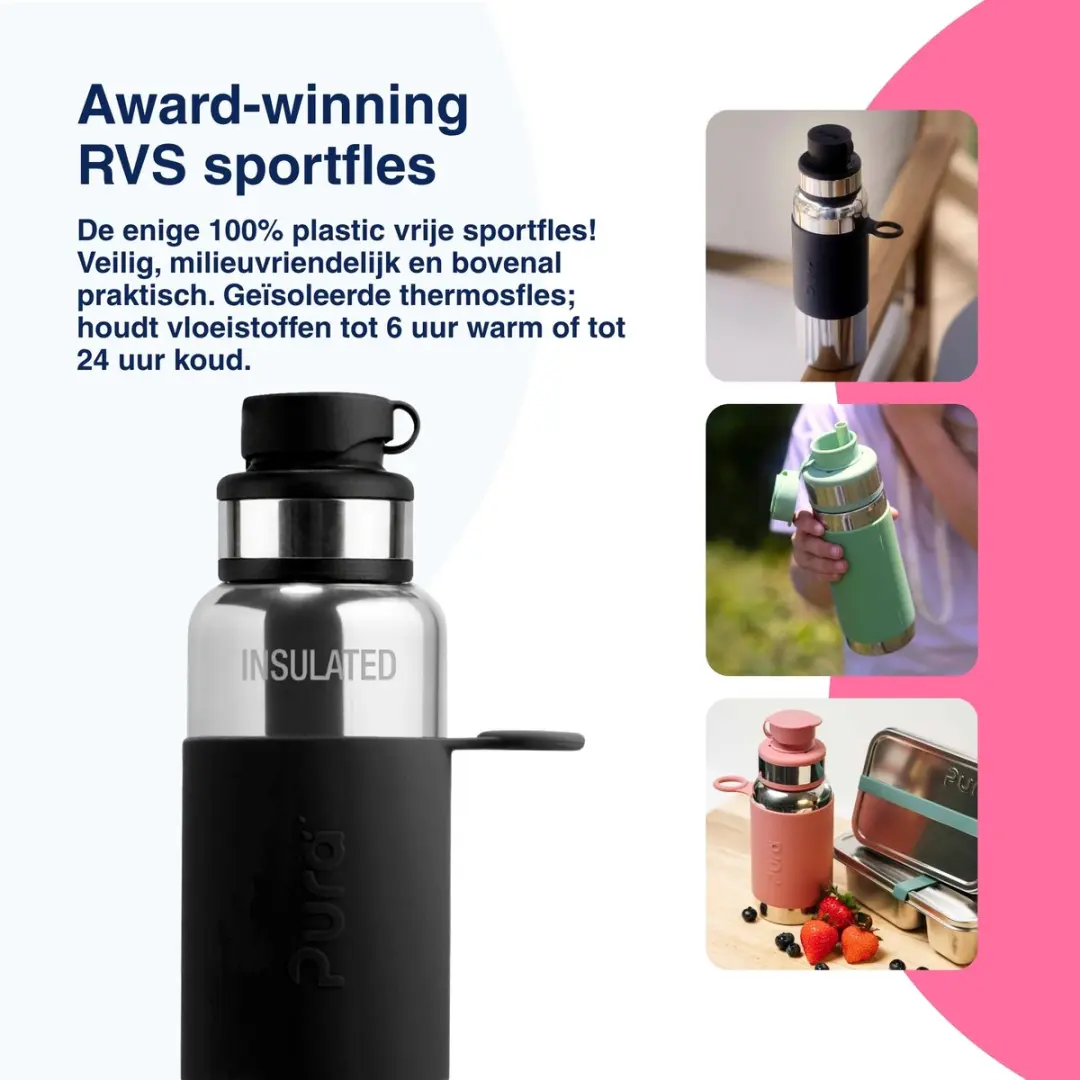 Pura Thermos Sportfles PU-I22C1-BMK 650ml - Zwart