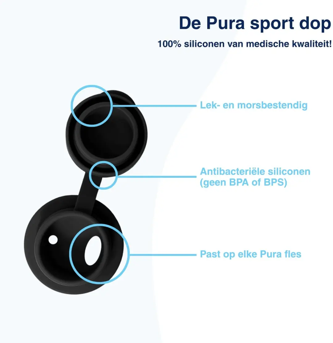 Pura Thermos Sportfles PU-I22C1-BMK 650ml - Zwart - afbeelding 6 van 6