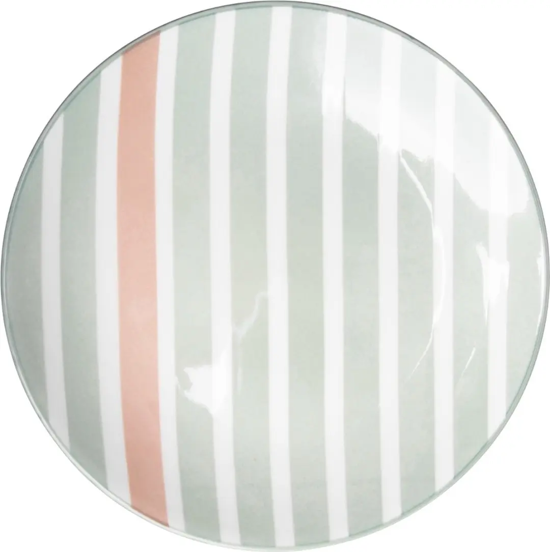 Gusta Patio Bordjes - ø16,5cm - Roze/ Groen - 2 Stuks