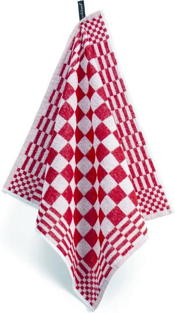 BYRKLUND Keukenhanddoeken Clean & Fresh 6-delig - 100% Katoen Rood