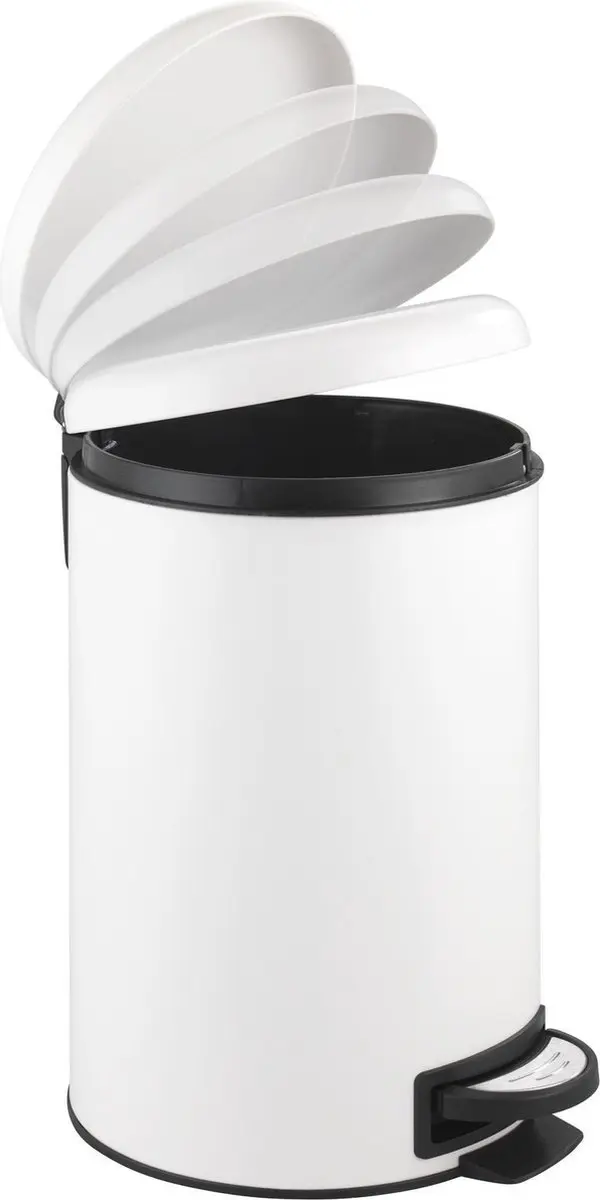 Wenko Pedaalemmer Leman Easy-close 12L - 25cm - Wit