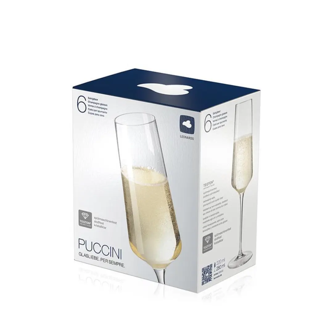 Leonardo Puccini Champagneglas 280ml - Set van 6 - afbeelding 6 van 6