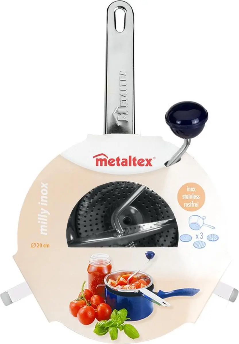 Metaltex Passeerzeef 20cm - 3 Roosters RVS - MPN 252220
