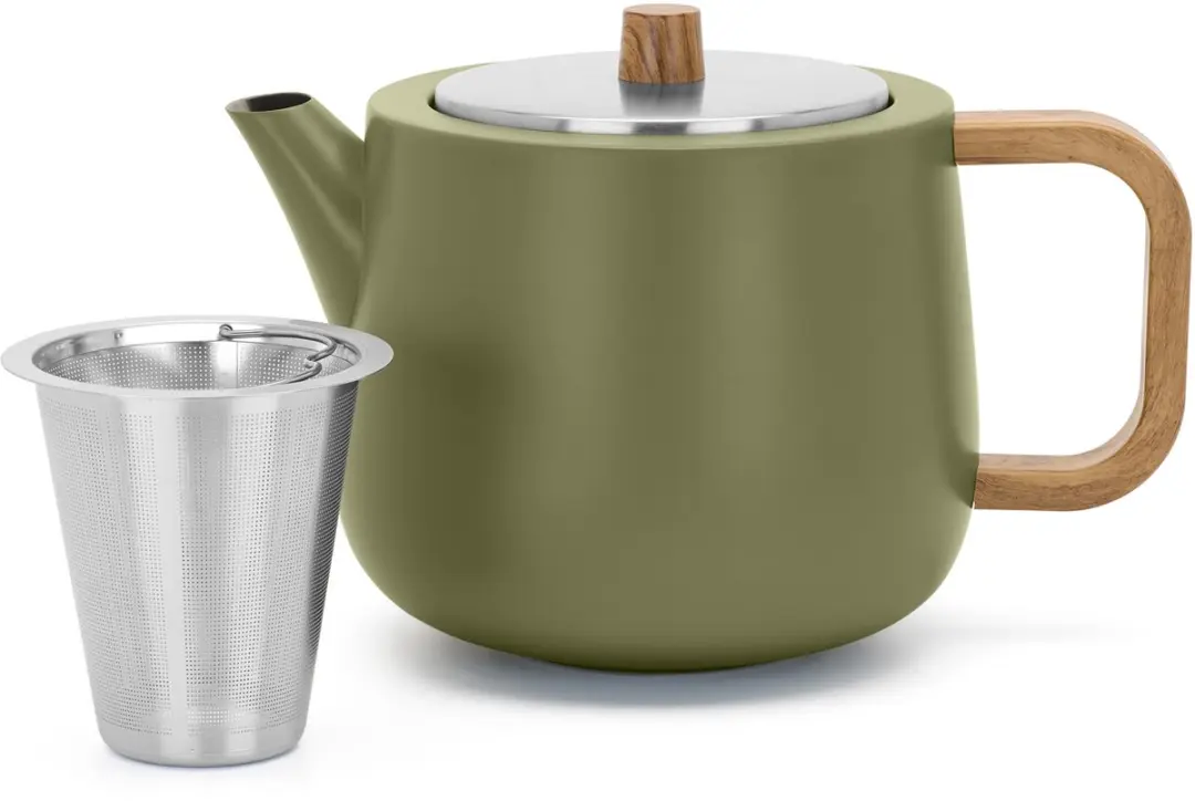 Bredemeijer Facet Theepot 1,1L - Dubbelwandig - Groen