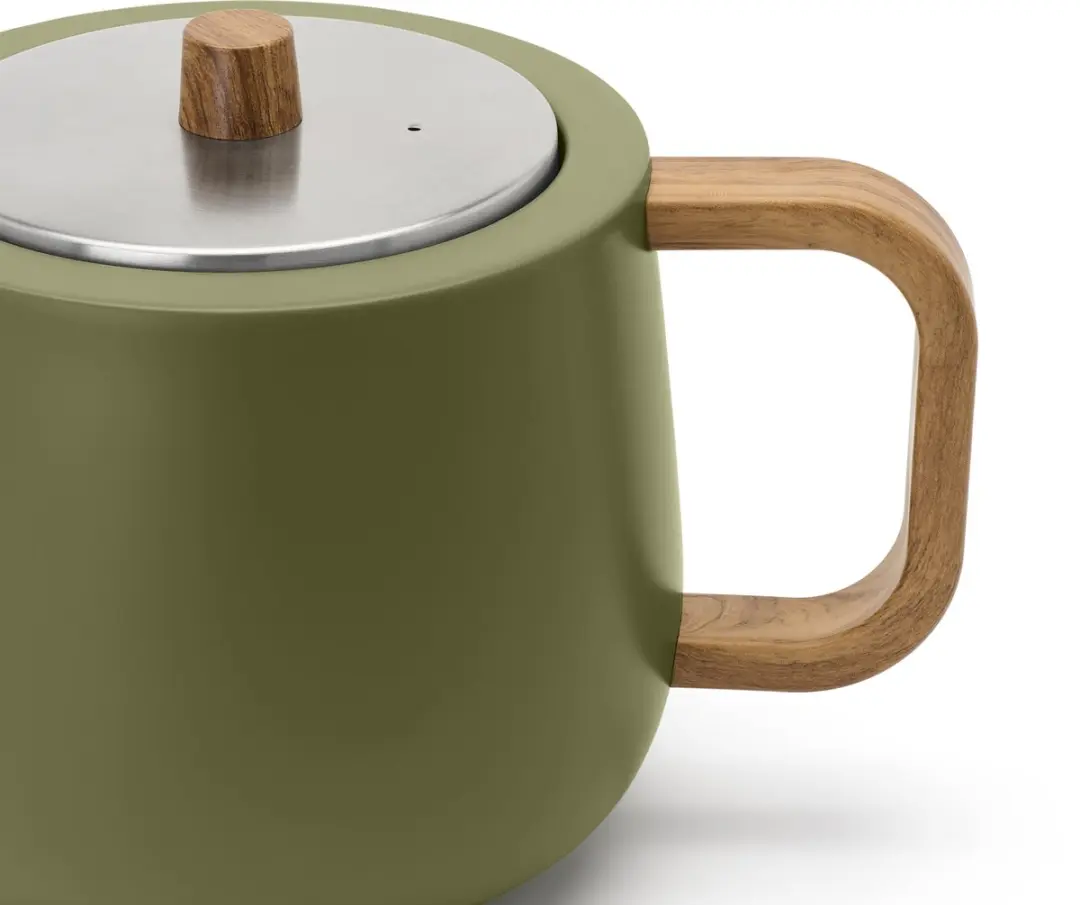Bredemeijer Facet Theepot 1,1L - Dubbelwandig - Groen