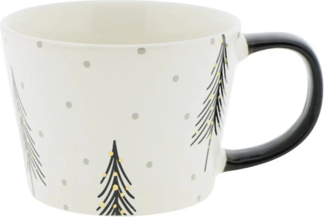 Home Society Mok Kerst Zwart Wit