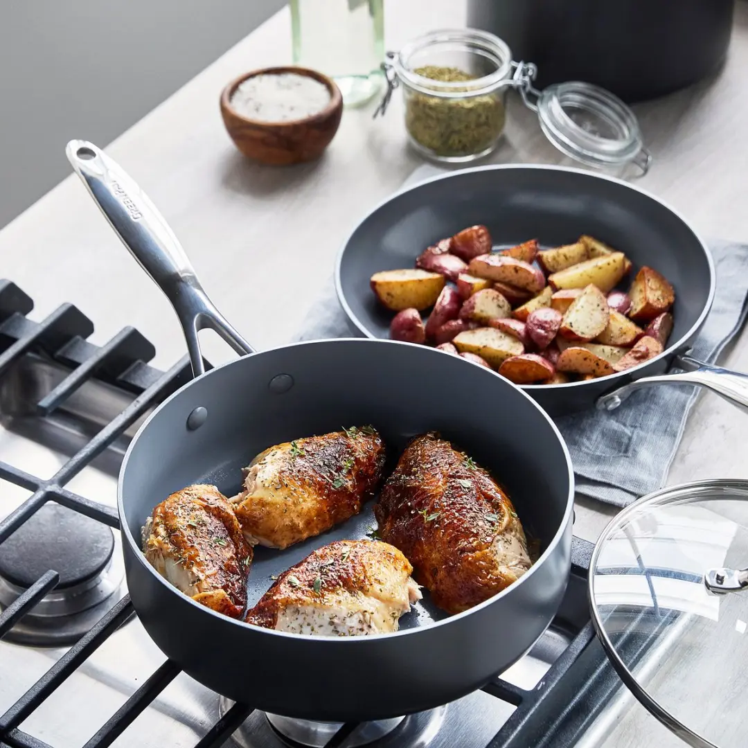 GreenPan Valencia Pro CC000675-001 Pannenset - 15-delig - Inductie - Ovenbestendig 220°C - Zilver