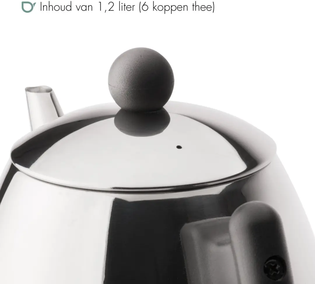Bredemeijer Theepot Duet Classic 1,2L - Zwart - RVS