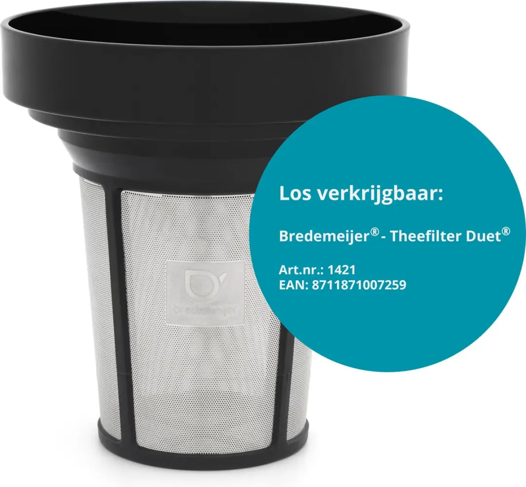 Bredemeijer Theepot Duet Classic 1,2L - Zwart - RVS - afbeelding 6 van 6