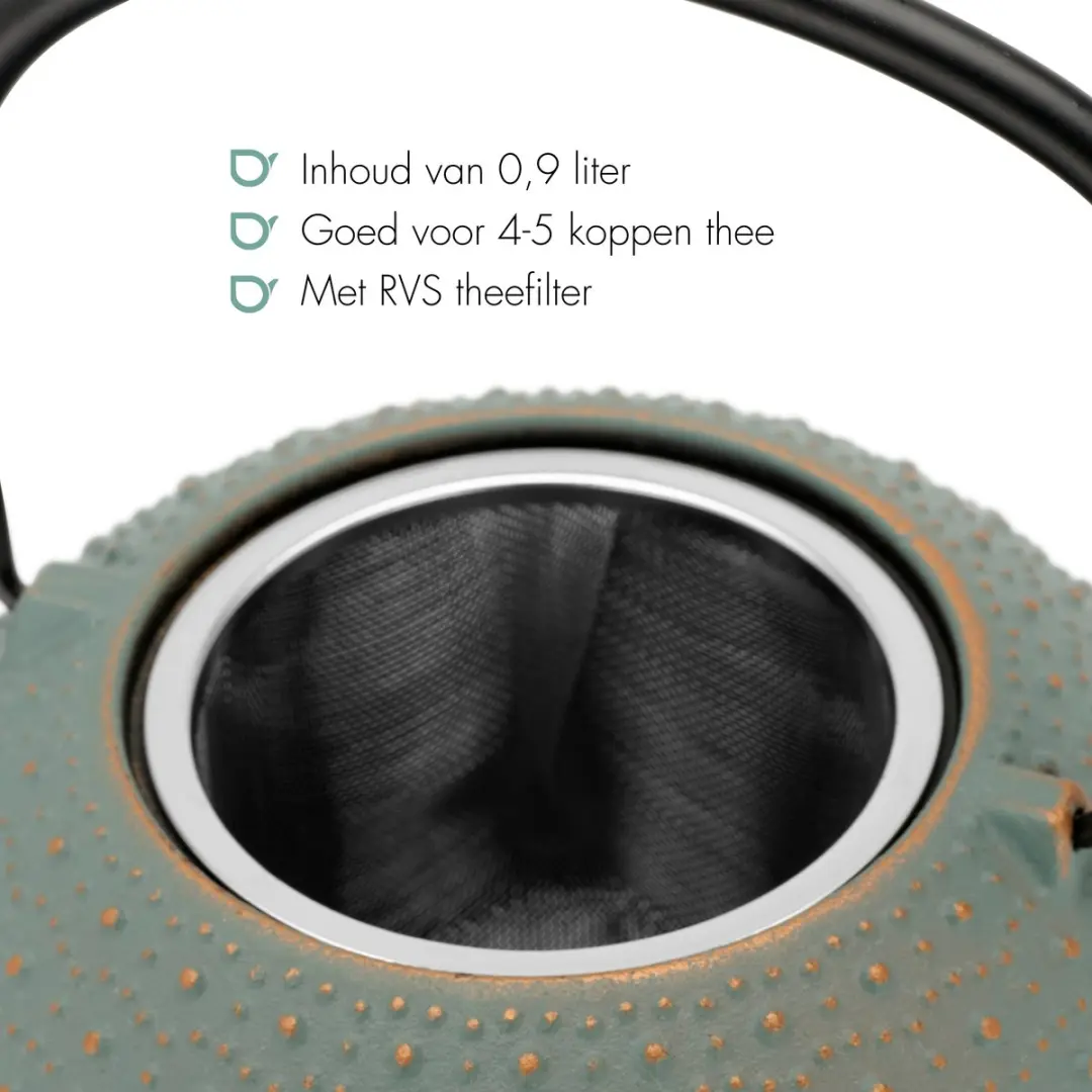 Bredemeijer Theepot Anhui 0,9L Gietijzer - Blauw - 4 Kopjes