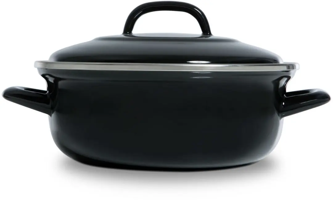 BK Fortalit Emaille Braadpan 24cm - 2.5L - Zwart/Blauw