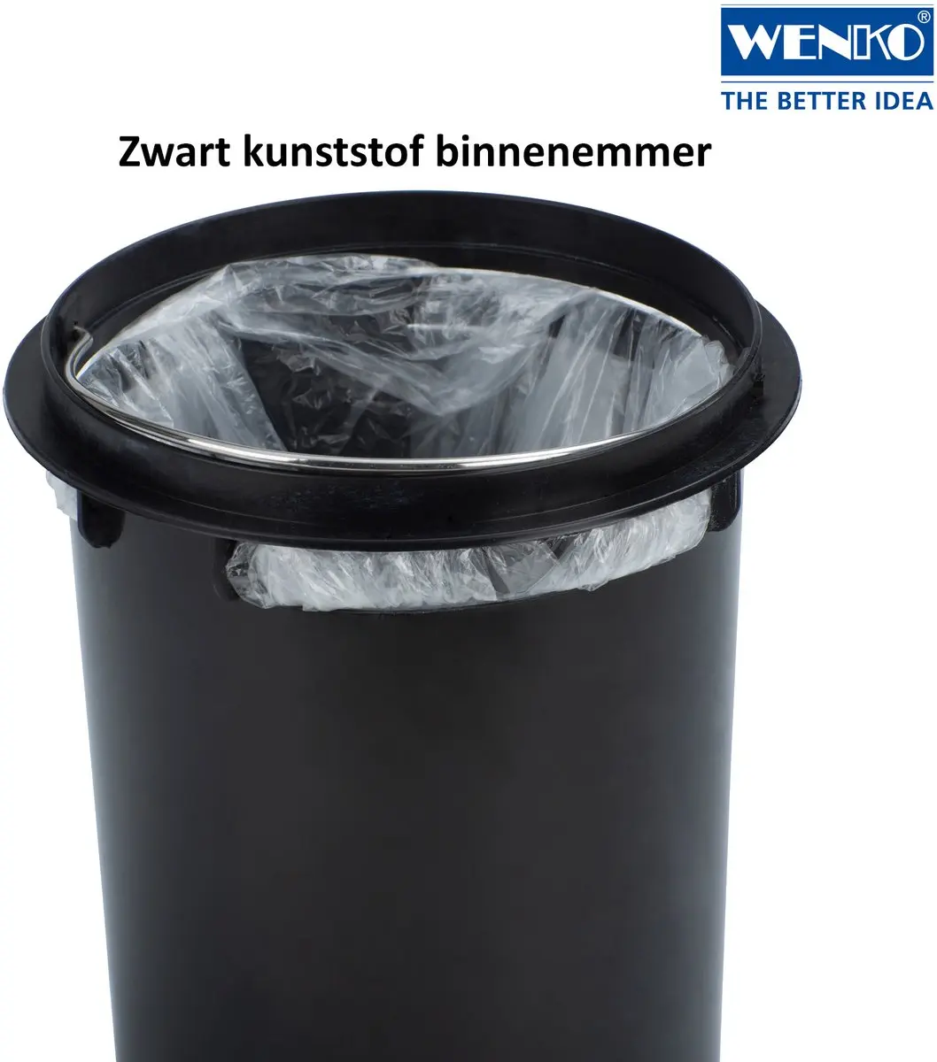Wenko Leman 5L Pedaalemmer - Mat wit