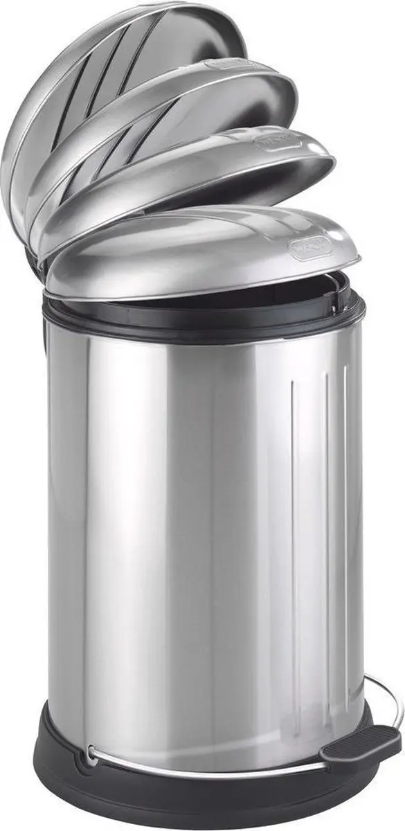 Wenko Pedaalemmer Lagun 12L - 33x43,5cm - Matzilver