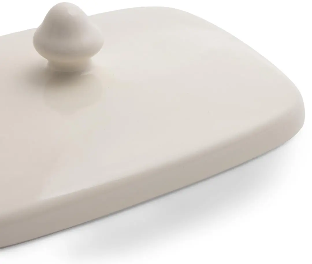 Royal Boch Kitchen Deksel Botervloot 17,5x12cm - Wit