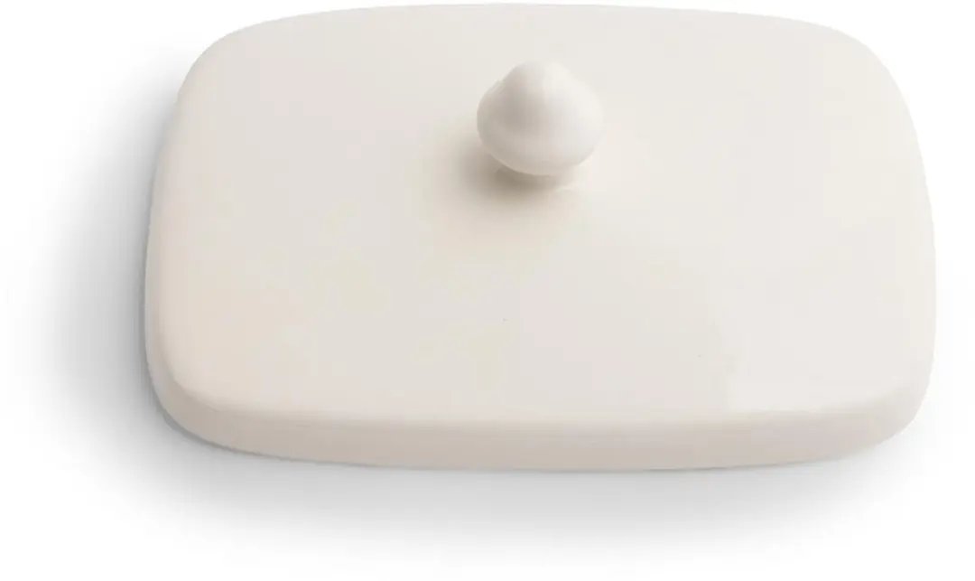 Royal Boch Kitchen Deksel Botervloot 17,5x12cm - Wit
