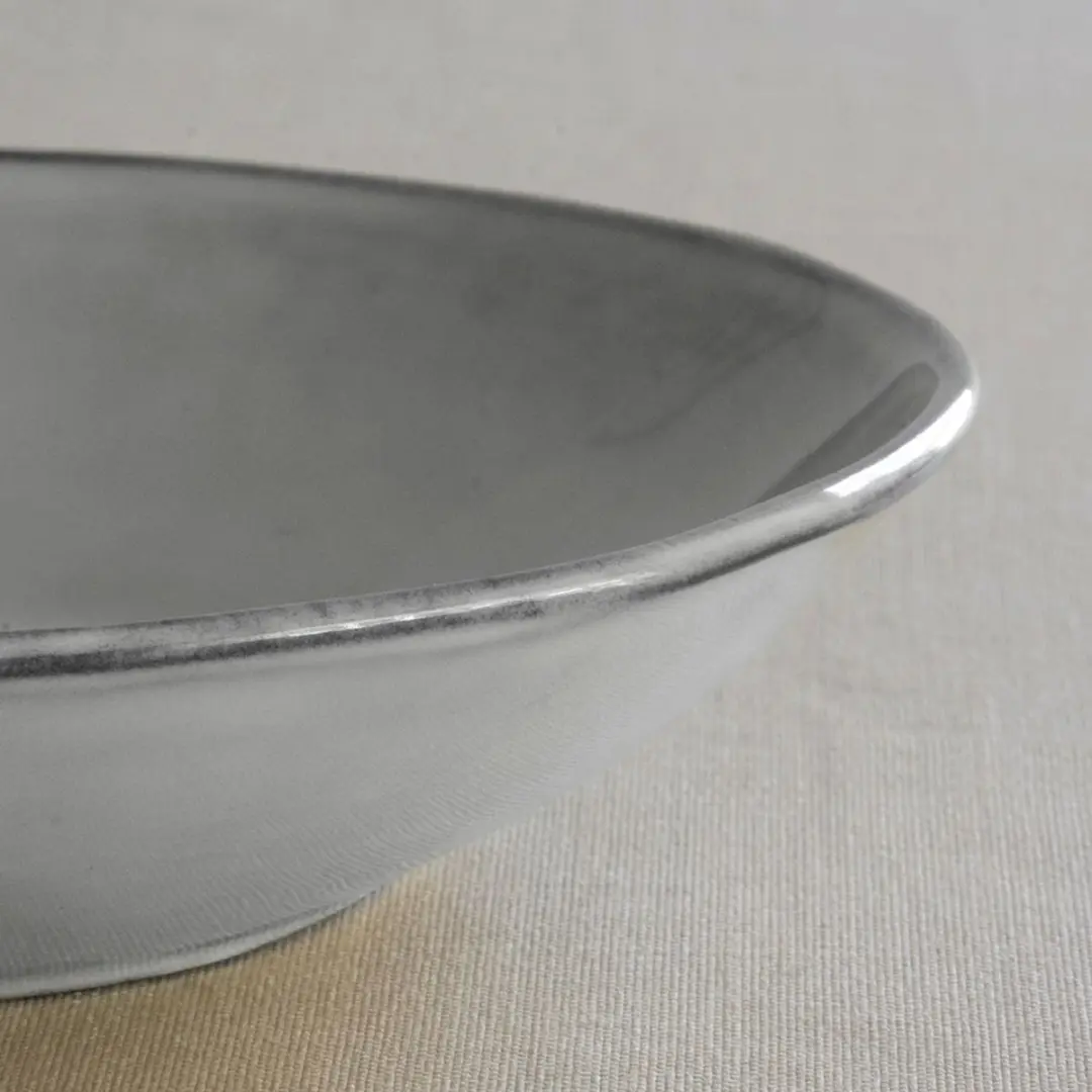 Dutch Rose Organic Diepe Bord 23,5cm - Grijs