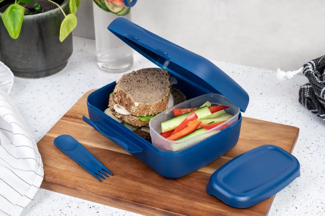 Amuse Brunch & Salad Brooddoos Navy - 1.2L - Blauw
