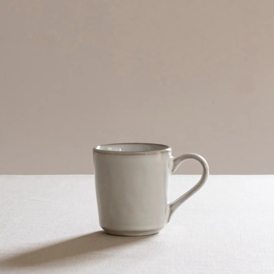 Dutch Rose Organic Mok Stoneware 250ml - Licht Grijs
