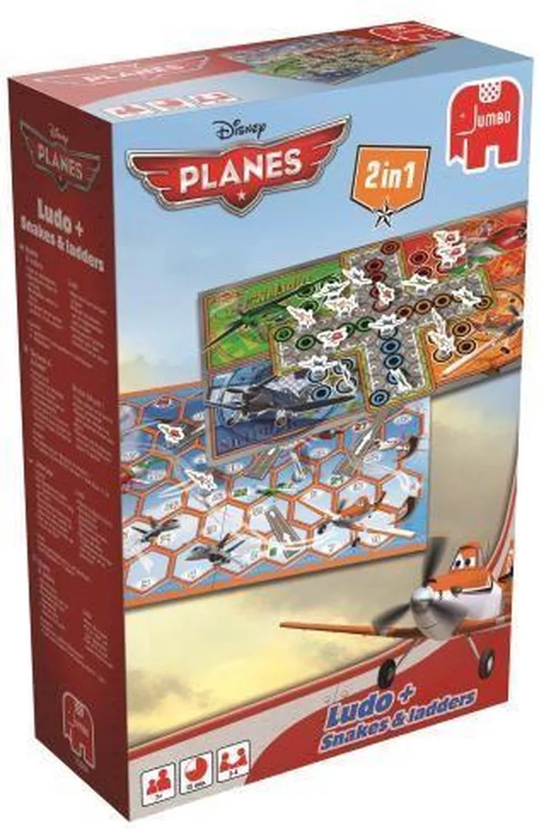 Jumbo Planes 2-in-1 Ludo Snakes & Ladders