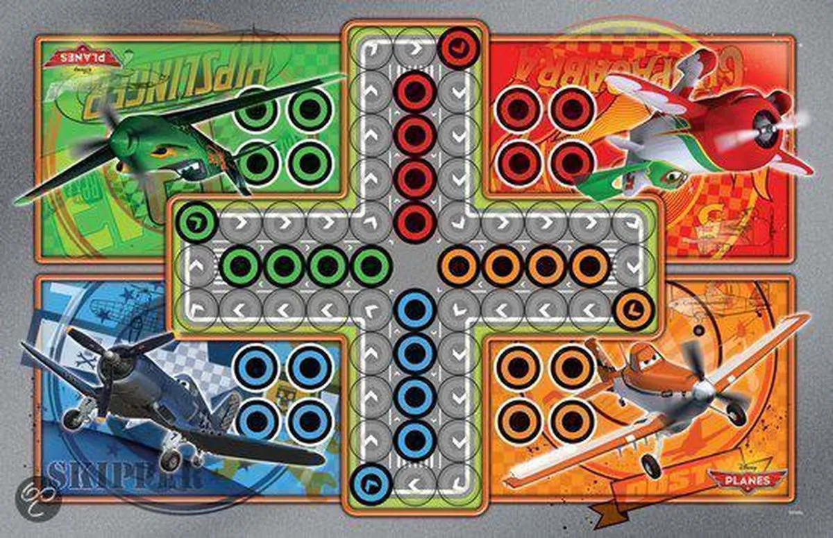 Jumbo Planes 2-in-1 Ludo Snakes & Ladders - 2-4 Spelers