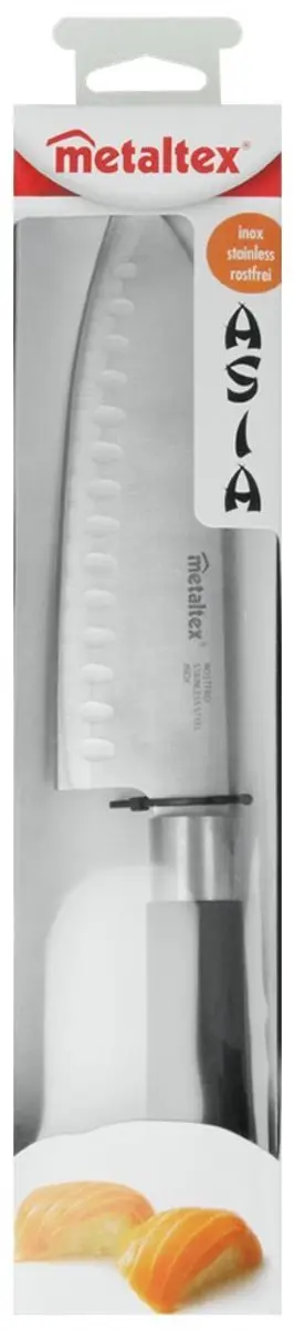 Metaltex Santokumes Asia Japanse Chef 30cm - Zwart - RVS