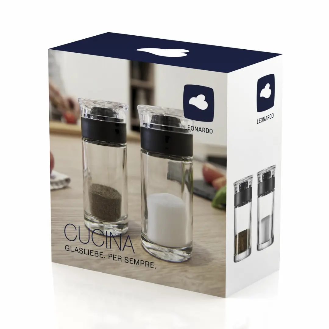 Leonardo CUCINA Peper- en Zoutstel 037715 - Transparant - 2 Stuks - afbeelding 6 van 6