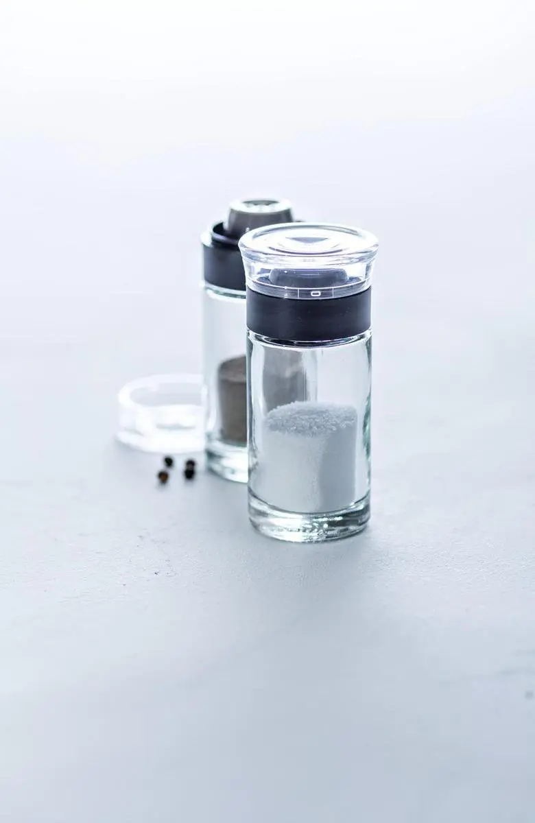 Leonardo CUCINA Peper- en Zoutstel 037715 - Transparant - 2 Stuks