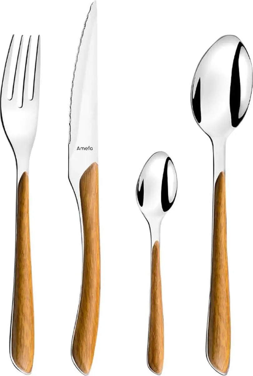 Amefa Eclat Nature Bestekset 16-delig - 4 Personen - Bruin